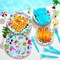 180 Pcs Summer Pool Party Paper Plates and Forks Pool Party Supplies